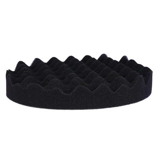 4-Pack 7inch (180mm) Car Sponge Buffing Pad Soft Wave Foam Pad Polishing Sponge Pads Kit for Car Polisher Compounding, Polishing and Waxing