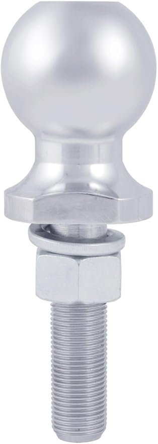 CURT 40073 Chrome Trailer Hitch Ball, 3,500 lbs, 2-Inch Diameter, 3/4 x 3-Inch Shank