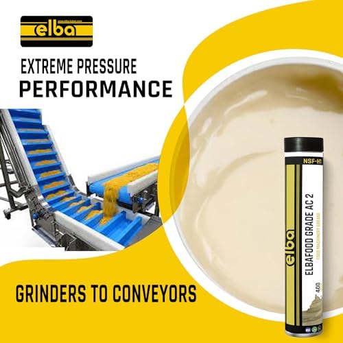 ELBA Food Grade Grease, Food Machinery, NSF H1, Halal and Kosher Certified. for KITCHENAID,UNIVERSALLY Suitable for Stand Mixers, Hand Mixers, Meat Grinders, ETC (400 Grams). Made in USA