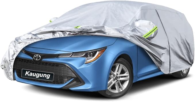 Kaugung 6 Layers Car Cover Custom Fit Toyota Corolla Hatchback from 1997 to 2025, Waterproof All Weather Resistant Outdoor Indoor Sun Rain Dust Snow Protection.(USA Warehouse,Within 3-7 Days)