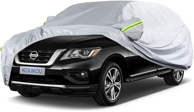 Koukou SUV Car Cover Custom Fit Nissan Pathfinder from 2004 to 2025,Waterproof All Weather for Automobiles, Sun Rain Dust Snow Protection. (Ships from US Warehouse, Arrive Within 3-7 Days)