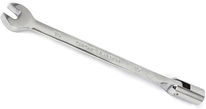 Flexible Swivel Head Combination Wrench Metric Ratcheting Flex Handle Spanner Nut Auto Car Repairing Tool,10mm/0.4inch