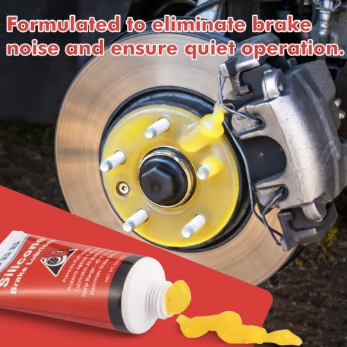 ZDBB Brake Silicone Grease Brake Caliper Guide Pin Lubricant High Temperature Caliper & Pad Lube, Waterproof, Safe for Rubber O-Rings Automotive Grease for Quiet & Smooth Braking 1oz (2-Pack)