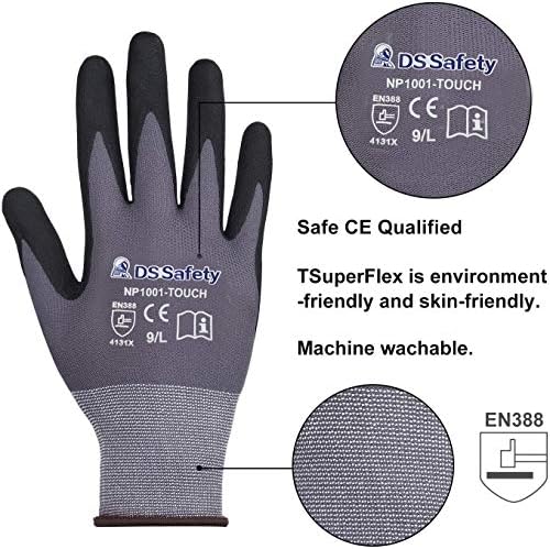 NP1001 Safety Work Gloves Comfort Stretch Fit Power Grip Smart Touch Durable Foam Coated