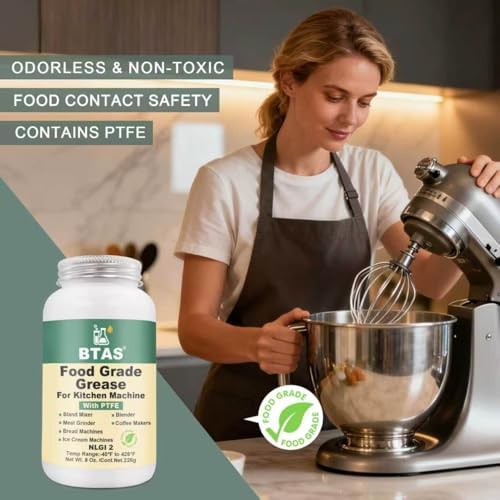 BTAS Food Safe Lubricant Grease for Kitchenaid Mixer Kit NLGI 2 8oz