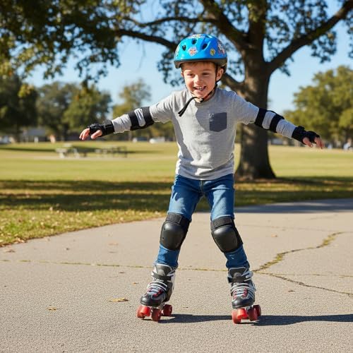 Kids Knee Pads and Elbow Pads,Wrist Guards Set for 3-8 Years Old,