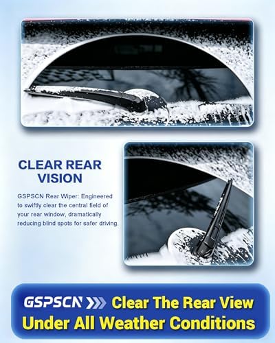 GSPSCN 12 Inch Rear Wiper Blade, OEM Quiet Streak-Free Rear Window Wiper