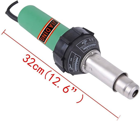 110V 1600W Plastic Welding Gun Hot Air Heat Gun Adjustable Temperature PVC TPO Welding Kit Accessories Speed Nozzle Roller Dolphin Knife Hook