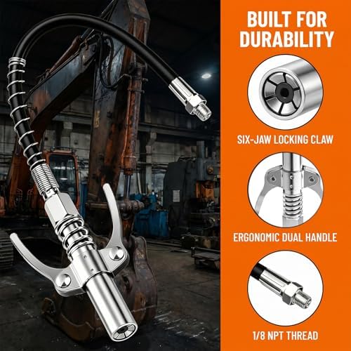 Grease Gun Accessories Kit, 60PCS Grease Fittings Set