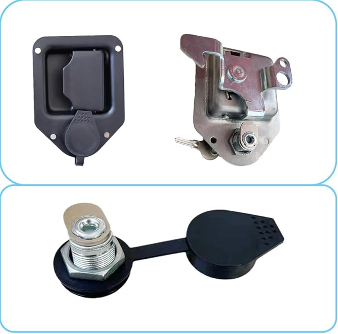 2Pcs Truck Tool Box Lock with Keys - Replacement Pickup Toolbox Lock Cylinder for Latch,5/8" Cylinder for Truck Toolbox Handle Latch,Include 2pcs Cam Lock Dust Cover