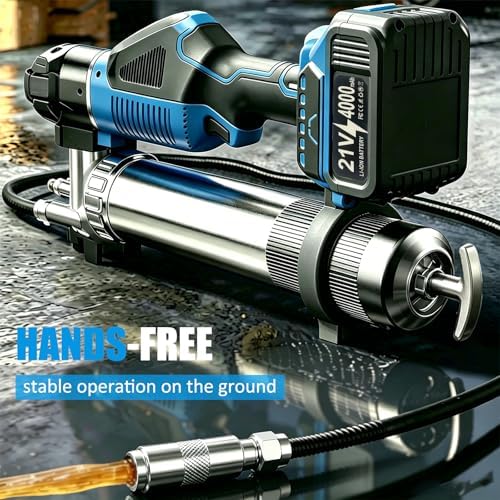 Brushless Cordless Electric Grease Gun Kit with 2×4.0Ah Batteries