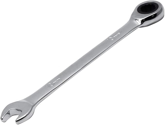 2 Pcs 10mm Ratchet Wrench Metric Ratcheting Wrench Set with 5° Movement and Hardened & 72 Teeth for Projects Metric Tight Spaces