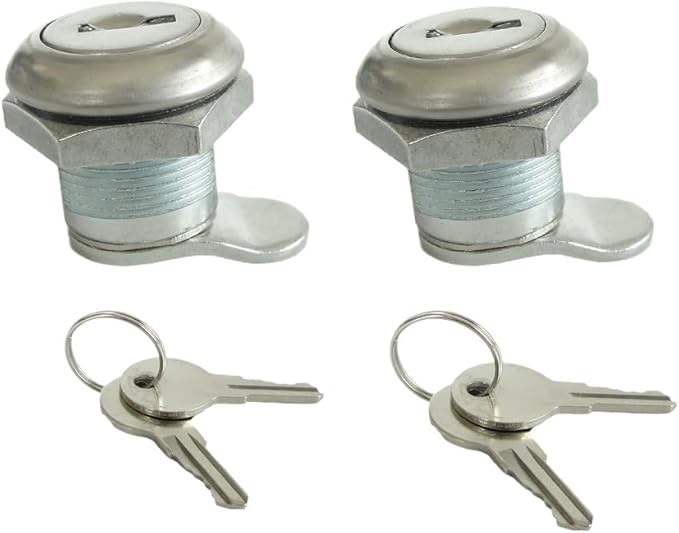 2 Pack Truck Tool Box Lock Replacement with Keys Pickup Toolbox Latch Cylinder, 5/8" Cylinder Replacement