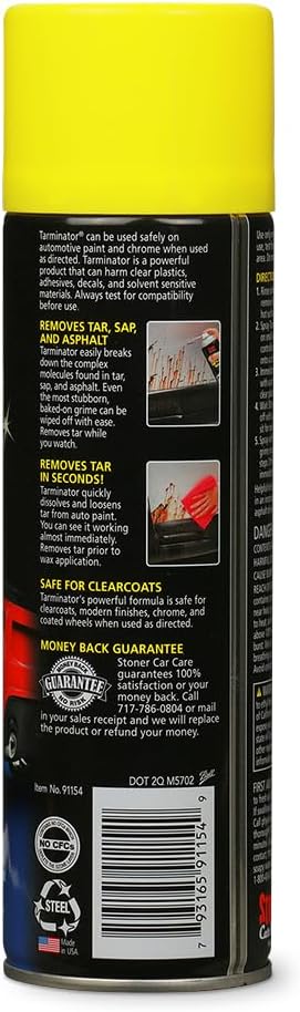 Stoner Car Care 91154-6PK Tarminator Tar, Sap, and Asphalt Remover – Fast Acting Tar and Sap Remover for Cars – Clear Coat Safe Auto Cleaner for Paint, Chrome and Wheels – 10 oz (Pack of 6)