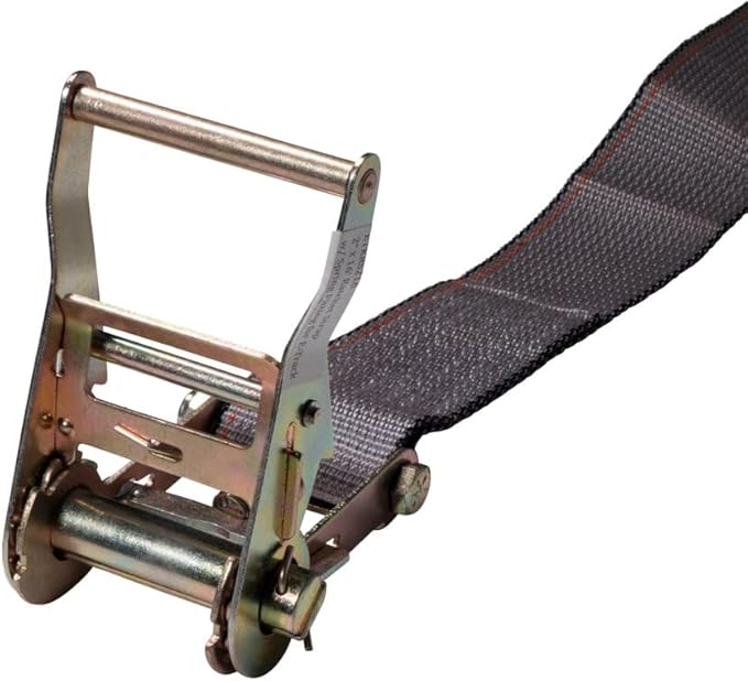 Mytee Products (20 Pack) 2'' x 16' E Track Straps w/Spring E-Fittings - Grey Ratchet Etrack Straps w/Heavy Duty 4000 lbs Breaking Strength for Enclosed Trailers, Trucks & Vans