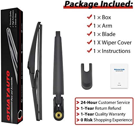 Replacement for 2010-2020 Kia Soul - OTUAYAUTO Rear Windshield Back Wiper Arm Blade Set