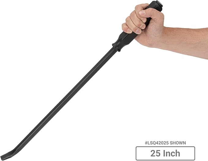 TEKTON Angled End Handled Pry Bar Set with Wall Hanger, 3-Piece (12, 17, 25 in.) | LSQ96503 | Made in USA
