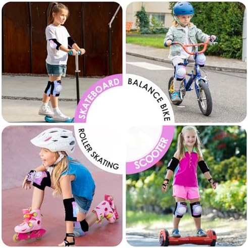BOSONER Kids/Youth Knee Pad Elbow Pads for Roller Skates Cycling BMX Bike Skateboard Inline Rollerblading, Skating Skatings Scooter Riding Sports