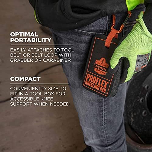 Ergodyne ProFlex 365 Mini Kneeling Pad with Glove Grabber, 4" x 6" x 1, Black