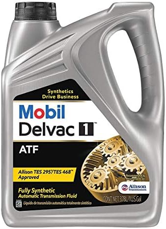 Mobil 112810 Delvac Synthetic Automatic Transmission Fluid - 1 Gallon (Pack of 4)