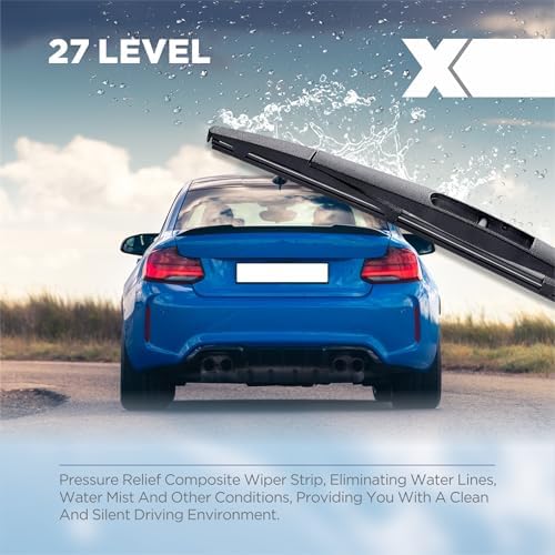 12 Inch Rear Wiper Blade Replacement for Honda CRV 2022-2017;Jeep Wrangler 2024-2018;Nissan Armada 2024-2005 Murano 2023-2009 Cube 2014-2009 OEM Quality Back Windshield Wiper Blade(12B/H306)