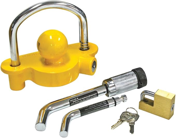 REESE Towpower 7014700 Trailer Hitch and Coupler Combo Lock Set, Fits 1-1/4 Inch & 2 Inch Square Receivers, 1/2 Inch & 5/8 Inch Pin Diameter