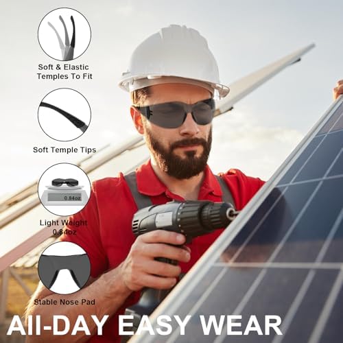 Safety Glasses Men Women80 pack: 40pack clear safety glasses+40pack safety sunglasses Scratch & Impact Resistant eye protection glasses for construction, workshop, lab,survey