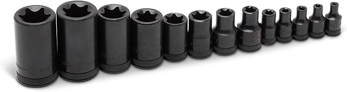 GEARWRENCH 13 Pc. 1/4", 3/8" & 1/2" Drive External Torx Socket Set - 80583