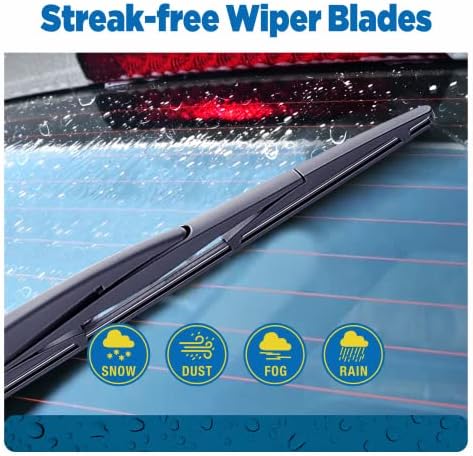 16" Rear Wiper Blade Replacement for Honda Odyssey 2023-2005,Passport 2023-2019 Subaru Outback 2022-2020,Impreza 2011-2009 Back Windshield Wiper Blade 16-B/H410