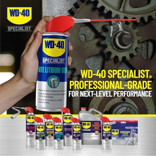 WD-40 Specialist® White Lithium Grease, New Bigger Can, 13.3 OZ [6-Pack]