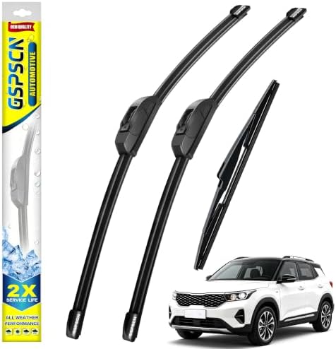 GSPSCN Windshield Wiper Blades for Kia Seltos 2021-2026 (Pack of 3)