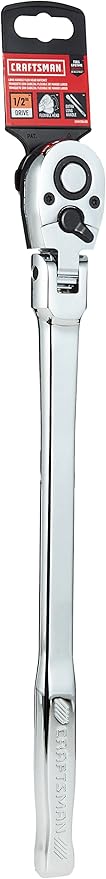 CRAFTSMAN Flex Head Ratchet, Pear Head Long Handle, SAE, 72-Tooth, 1/2-Inch (CMMT99430)