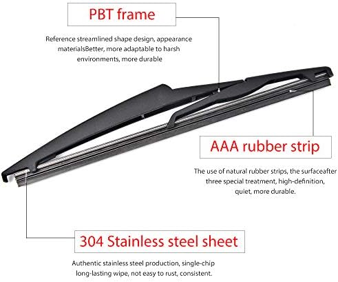 OTUAYAUTO 85242-42040 Rear Windshield Wiper Arm Blade Set - Replacement for Toyota RAV4 2013-2018, Jeep Compass 2017-2023