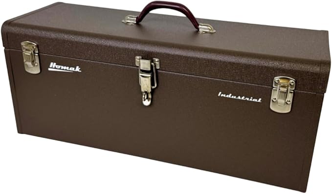 Homak 24-Inch Industrial Steel Toolbox, Brown Wrinkle Powder Coat, BW00200240