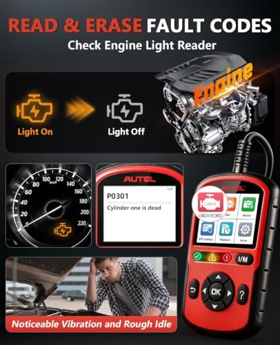 Autel OBD2 Scanner AutoLink AL549, Car Check Engine Code Reader with ABS, Car Battery Tester & Alternator Tester, Plug and Play, Upgrade Ver. of AL519 AL319 AL329 ML519 OBDII CAN Diagnostic Scan Tool