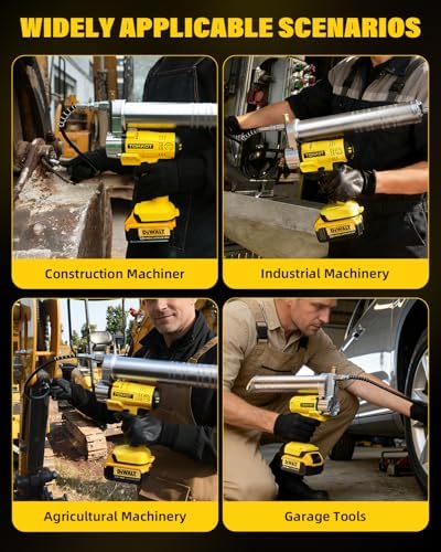 Cordless Electric Grease Gun Compatible with DeWalt 20V/18V Battery