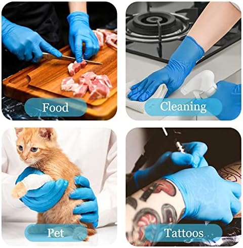 PROMEDIX P Nitrile Disposable Gloves,4mil-100 Count,Gloves Disposable Latex Free,Powder Free for Cooking,Household,Food safe
