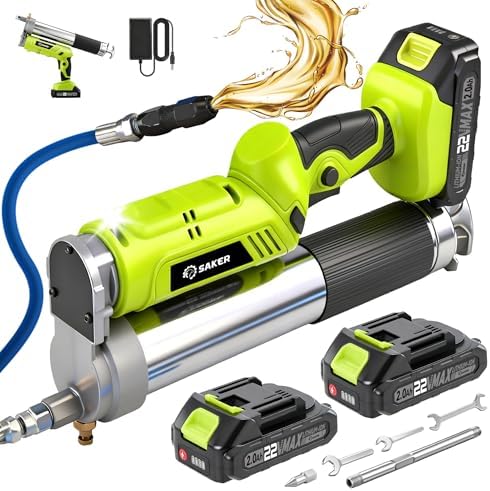 Saker 12,000 PSI Electric Grease Gun, Cordless Grease Gun Kit