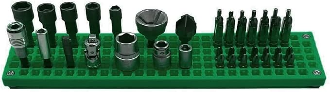 Organizer Genie ® - One Green Slim Pegboard to organize your Sockets, Wrenches, Pliers, Screwdrivers, Bits and All Other Tools