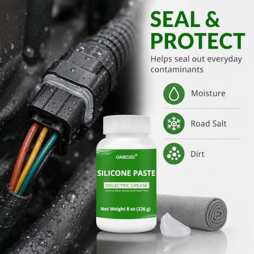 8 oz Dielectric Grease, Silicone Paste for Electrical Connectors & O-Rings