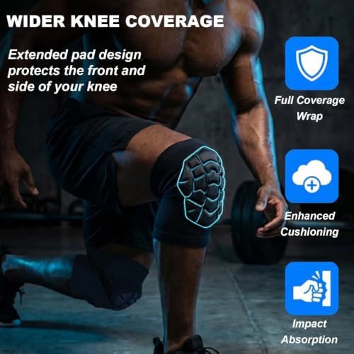 Gardening Knee Pads for Adult Men and Women, Elastic Soft Sleeves, Black XL