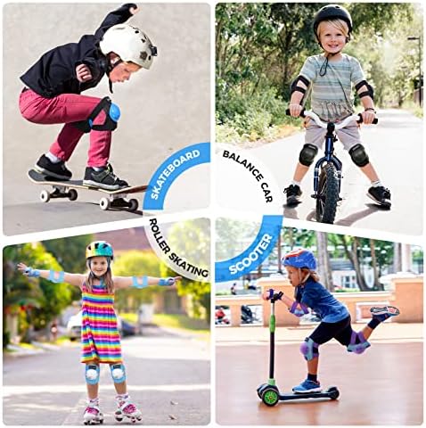 BOSONER Kids/Youth Knee Pad Elbow Pads for Roller Skates Cycling BMX Bike Skateboard Inline Rollerblading, Skating Skatings Scooter Riding Sports