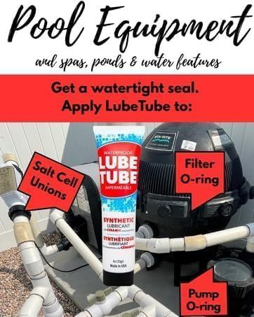 LubeTube 4oz O-Ring Grease (12-Pack) – Stops Leaks on Pump & Filter Seals – Non-Sticky Synthetic Grease for Pool Equipment, Plumbing, RV & Marine – PFAS-Free, Food-Grade, Made in USA