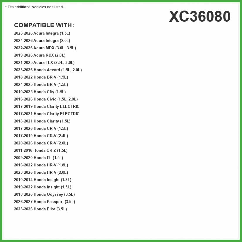ECOGARD XC36080 Premium Cabin Air Filter | Fits 2017-2026 Honda CR-V 1.5L; 2016-2026 Civic 1.5L, 2.0L; 2016-2022 HR-V 1.8L; 2018-2026 Odyssey 3.5L; 2023-2027 Pilot 3.5L