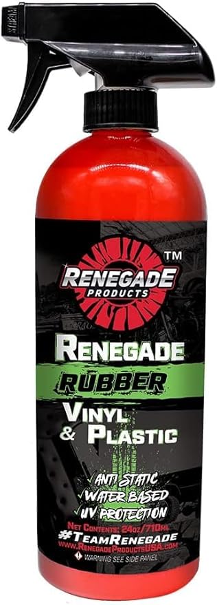 Rebel Rubber, Vinyl & Plastic Spray Shine with UV Protection, Anti-Static and Anti-Stick Properties, Protect Plastics, Tires & Interior Vinyls with Our Non Greasy Water Based Formula