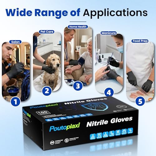 Nitrile Disposable Gloves 5 Mil, Large, 100 Count