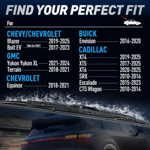 Rear Wipers for Chevy Blazer 2019-2023 (not ev)/ Chevy Equinox 2018-2021