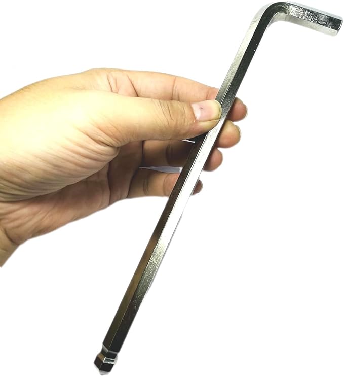1pcs 10mm Ball End Allen Wrench sets,10mm Hex Key Wrench set,10mm ball end Hex Driver allen key Door Key L Shaped hex wrench set with Long Arm 224mm lengh.10mm ball end hex wrench