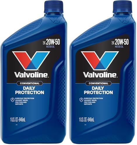 Valvoline Daily Protection 20W-50 ConventionalMotor Oil 1 QT (Pack of 2)
