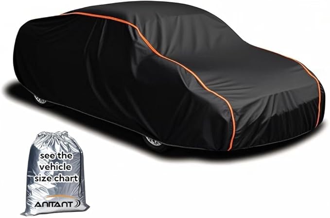 Waterproof Sport Car Cover Super Lightweight Car Covers for Automobiles All Weather UV and Scratch Resistant Zipper Access Snow Car Covers Fit Coupe Under 163"